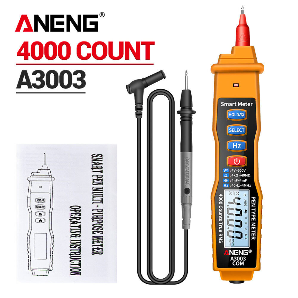 Aneng đồng hồ vạn năng bút kỹ thuật số a3003 đồng hồ thông minh đếm 4000 chuyên nghiệp với máy kiểm tra điện dung điện trở điện áp ncv ac/dc