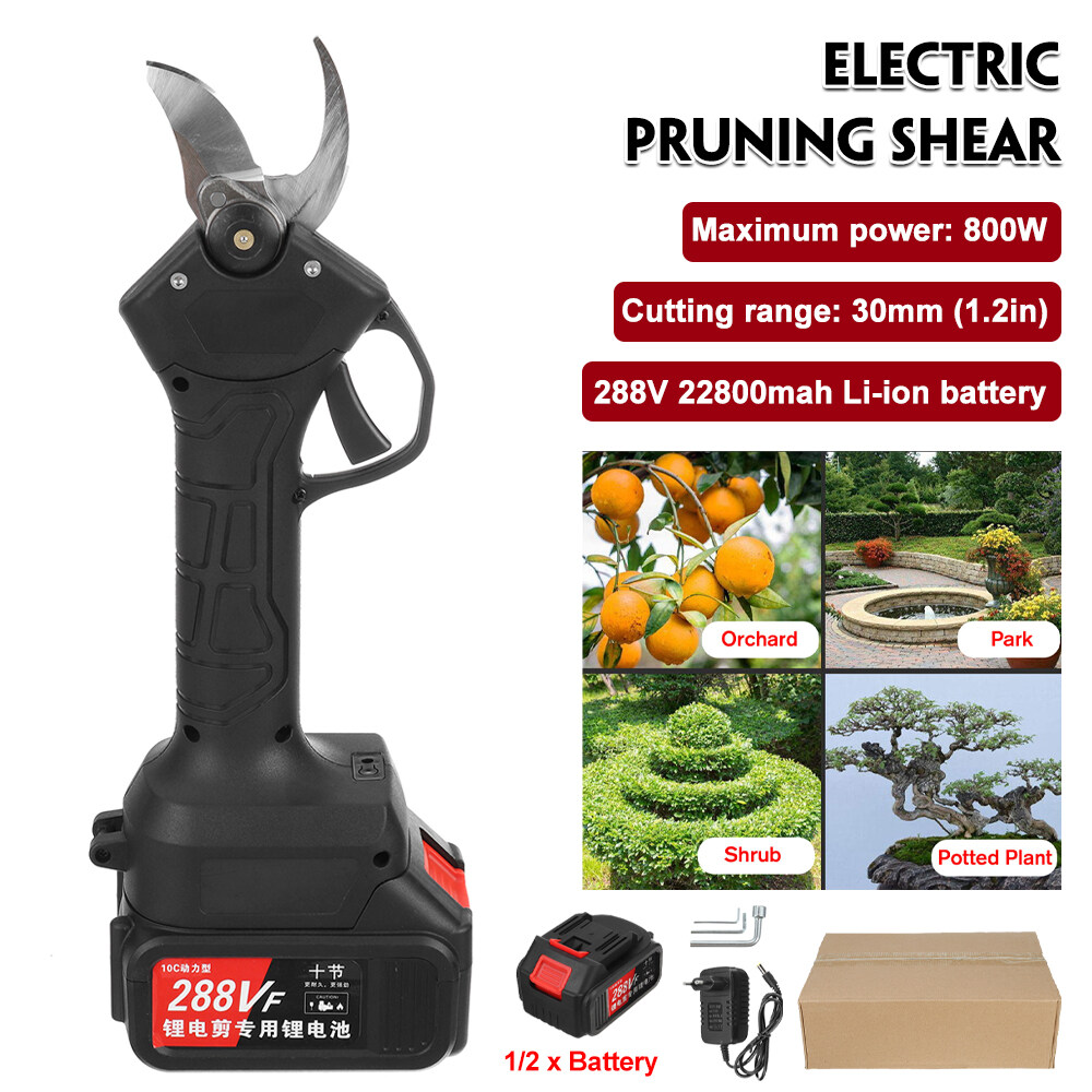 Generic 30mm 288V 800W Cordless Electric Branch Shear Electric Pruning