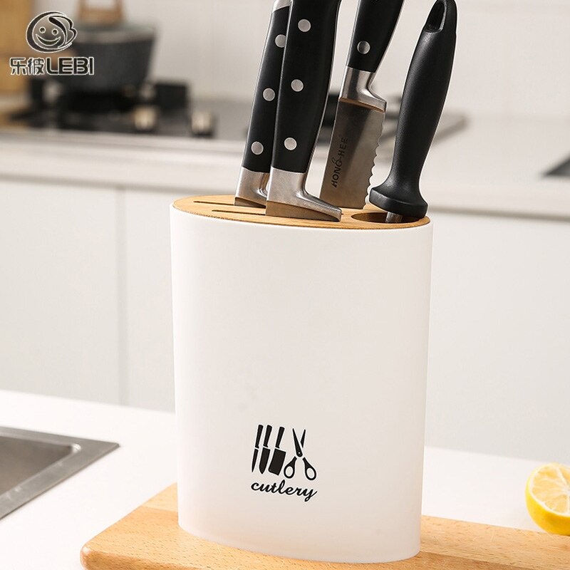 Lebi giá để dao bằng gỗ tre giá để dao đơn giản đồ dùng nhà bếp gia dụng giá đa năng kệ để dao nhà bếp giá để dao