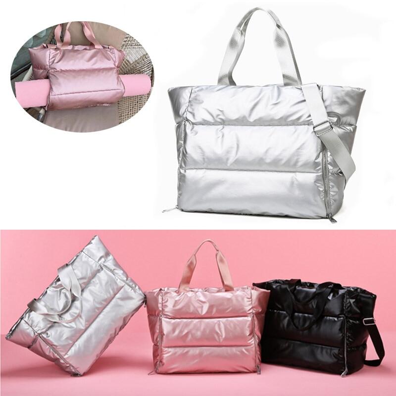 Women Gym Sports Bag Waterproof Swimming Yoga Mat Pink Weekend Travel Duffle Bags For Women Sport Fitness Shoulder Handbag