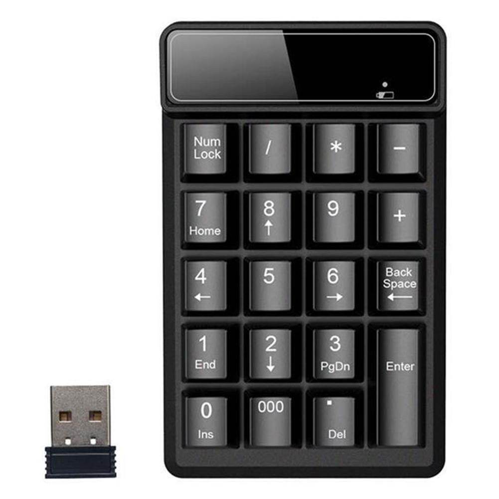 Bàn phím kỹ thuật số mini di động không dây usb 2.4g 19 phím bàn phím số chống nước với đầu thu usb cho máy tính để bàn