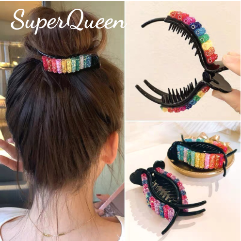 Kẹp tóc cầu vồng kẹp tóc sành điệu cho nữ kẹp tóc ngọt ngào phong cách instagram phụ kiện tóc