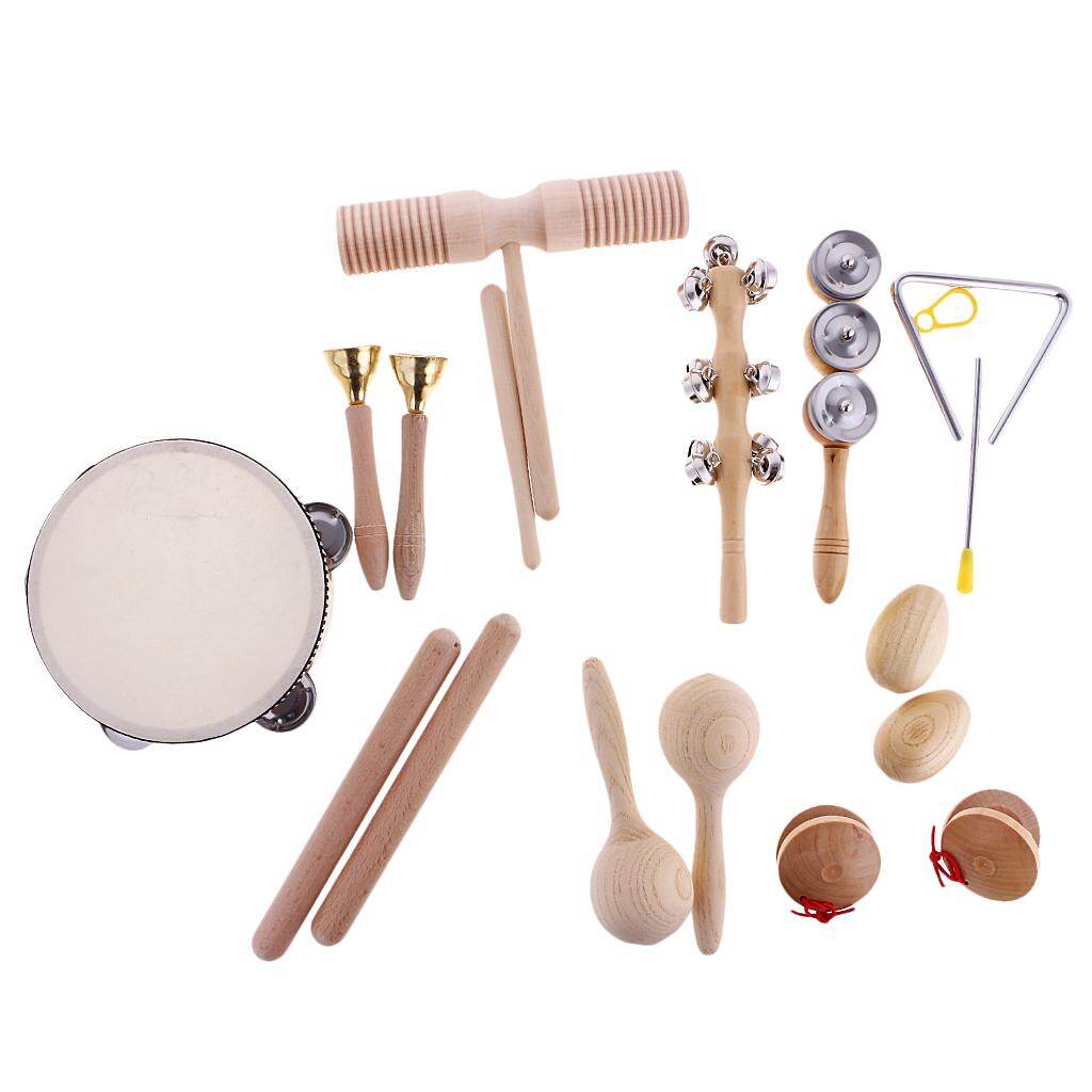Bnguitar nhạc cụ gõ tay cho trẻ em đàn maracas cát búa trứng bộ quà tặng đồ chơi