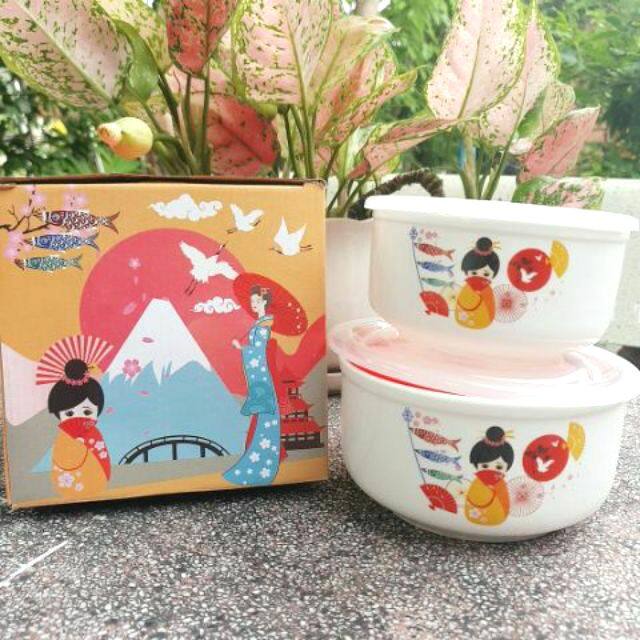[HCM]Bộ Thố Sứ 2 Cái Nắp Hút Chân Không