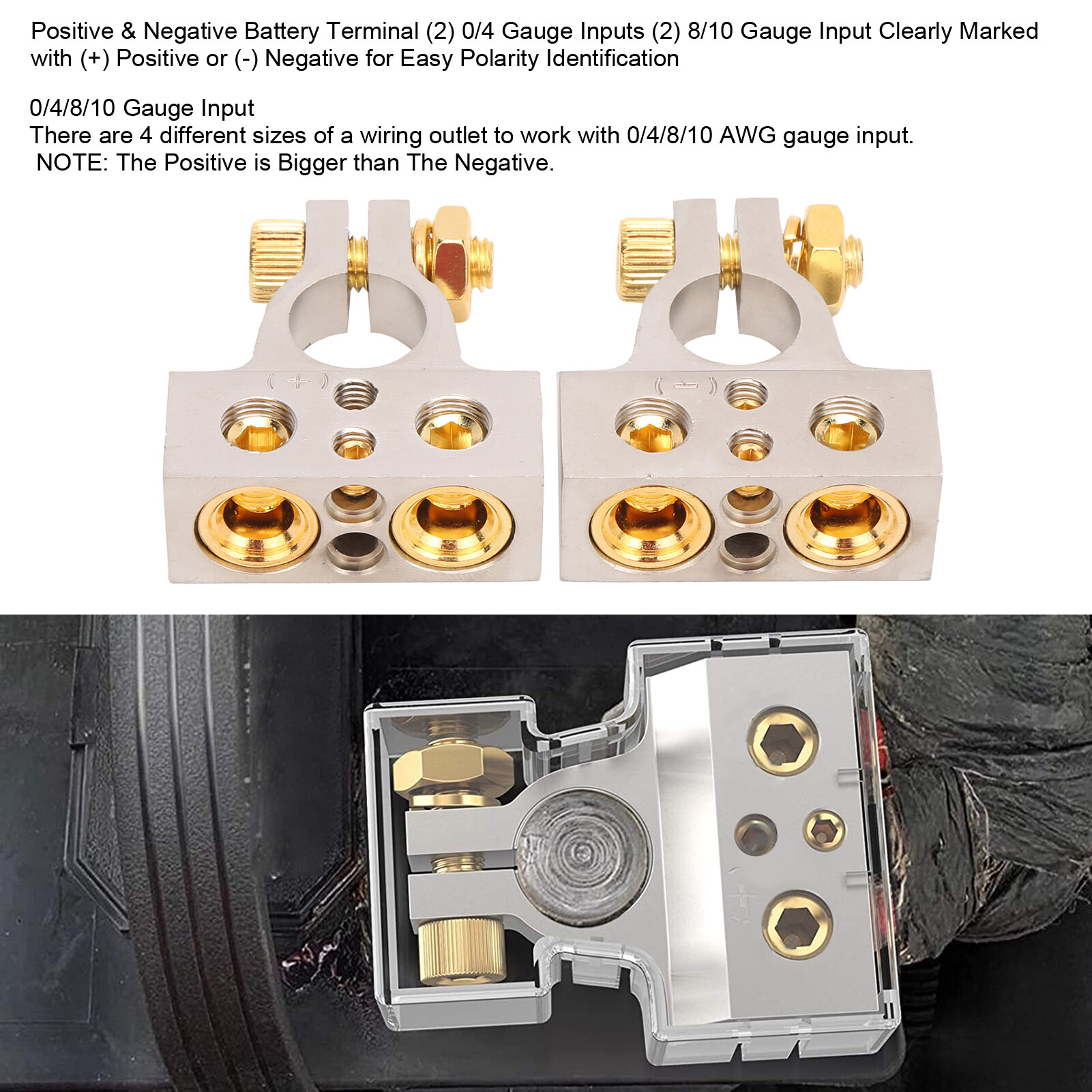 Đầu nối dẫn nguồn điện bài dương âm kết nối tốt chống ăn mòn mạ đồng độ dẫn điện mạnh mẽ du thuyền xe tải cho xe rvs