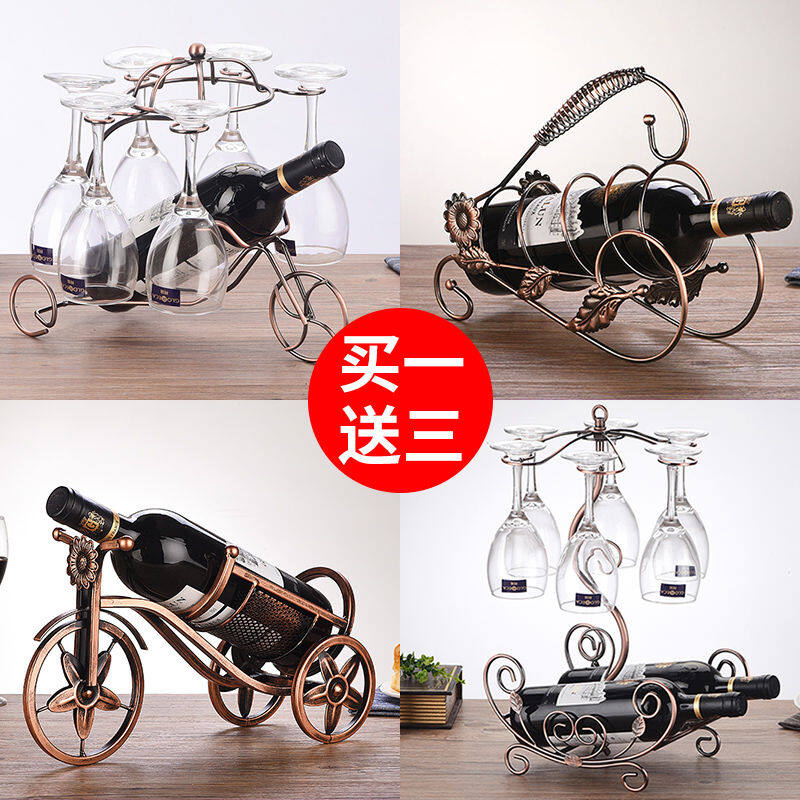 Giá rượu sáng tạo kệ trưng bày chai rượu trang trí nội thất kệ rượu vang đỏ treo gia dụng giá rượu đương đại và nhỏ gọn