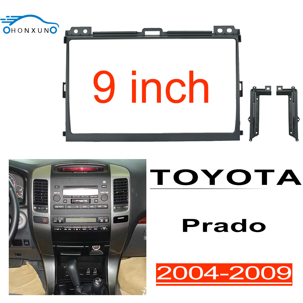 Honxun TOYOTA Prado 2004-2009 9 inch Radio Frame 2din Head Unit fascia car Stereo Panel the Player casing the Cover ราคา 362 บาท*ส่งฟรี