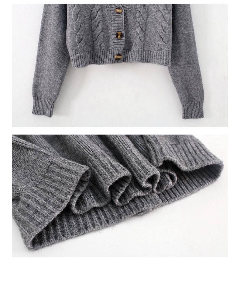 Autumn 2020 new twist hot girl style knit sweater jacket women's autumn and winter wear short loose sweater cardigan