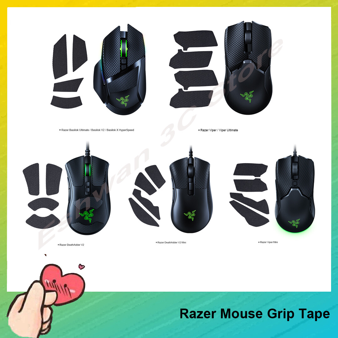 [Sẵn Sàng Giao Hàng] Original Razer Chuột Grip Băng Cho Razer Viper Mini / Razer DeathAdder V2 / Razer DeathAdder V2 Mini / Razer Viper / Razer Viper Ultimate / Razer Basilisk Ultimate / Basilisk V2 / Basilisk X HyperSpeed