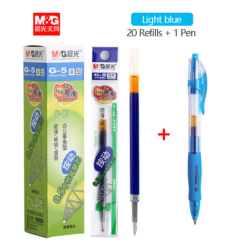 Bút bi mực gel 0.5mm có thể thu vào, văn phòng phẩm chất lượng M&G-INTL