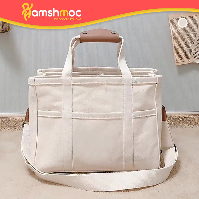 Hamshmoc Minimalistic Baby Diaper Bag Organizer Large Capacity With Multiple Pockets Infant New Born Nursing Bag Multi-Function With Stroller Strap For Baby Traveling ราคา  437 บาท*ส่งฟรี