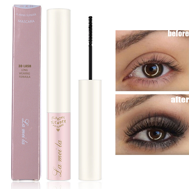 Mascara Đầu Mỏng Xoăn Dài Sợi Lụa 4D Đầu Cọ Nhỏ Kéo Dài Uốn Xoăn Siêu Mịn Chống Nước