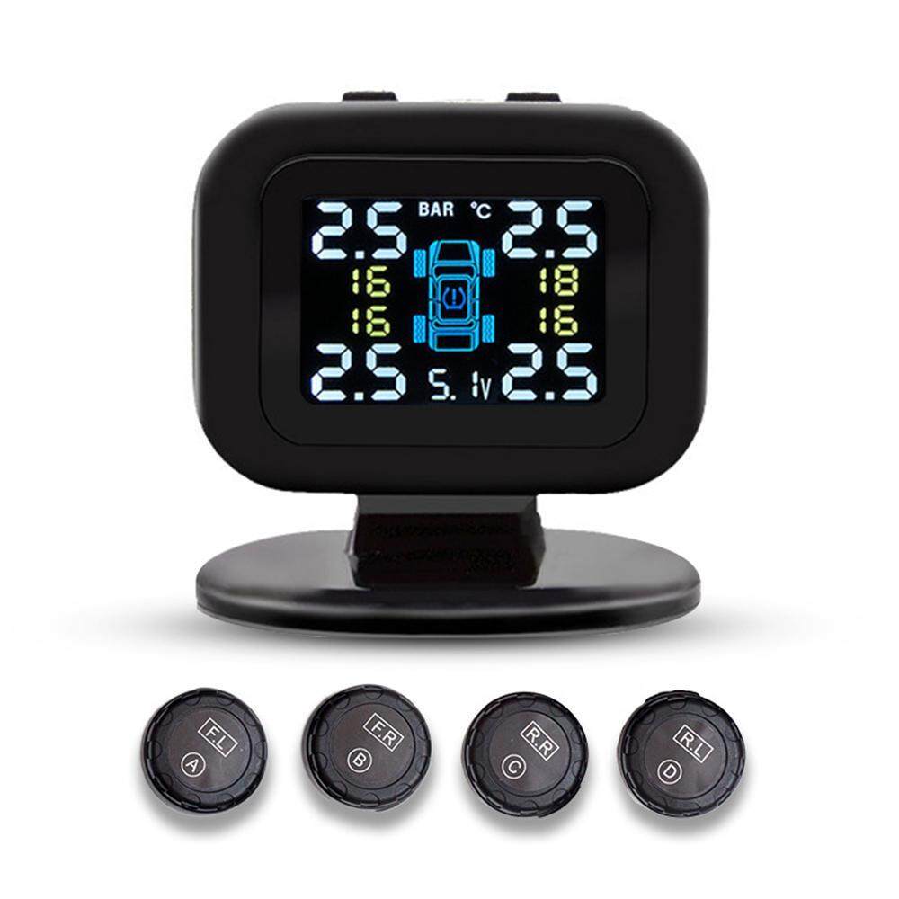 G & M รถไร้สายพลังงานแสงอาทิตย์ยาง Digital LCD จอแสดงผล USB และชาร์จพลังงานแสงอาทิตย์ติดตั้งได้ง่ายและใช้