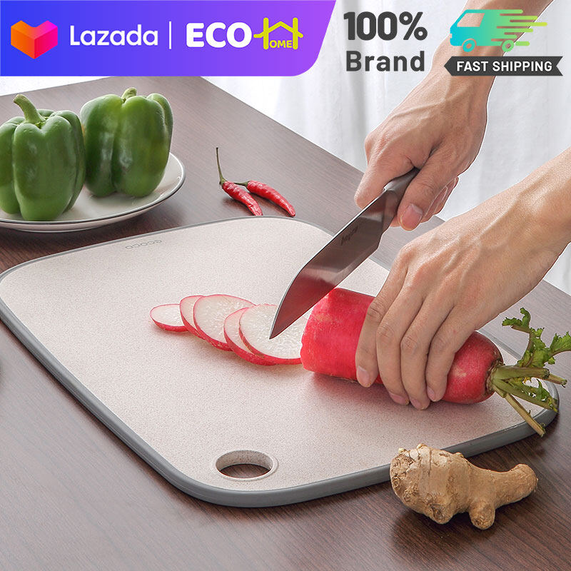 ECO-HOME Thớt Board Thớt Rơm Lúa Mì, Bảng Cắt Trái Cây Bảng Dính, Thớt Cắt Lát Nhà Bếp Hợp Vệ Sinh Có Thể Đảo Ngược Thớt Chống Trượt Thân Thiện Với Môi Trường