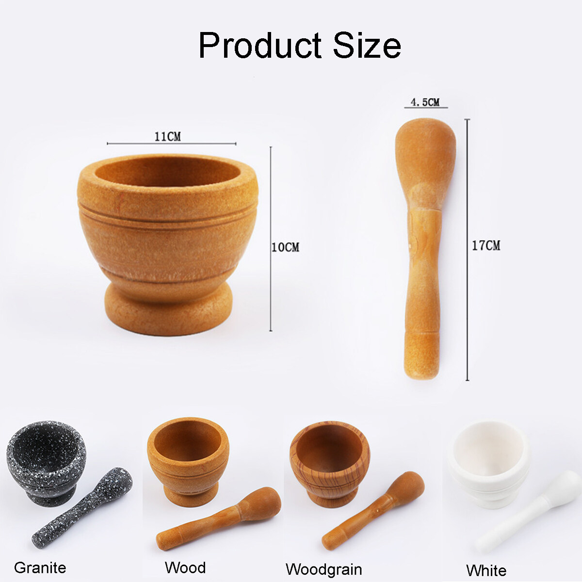 Generic Garlic Grinder Pounder Press Mincer Pestle Spice Crusher Mortar