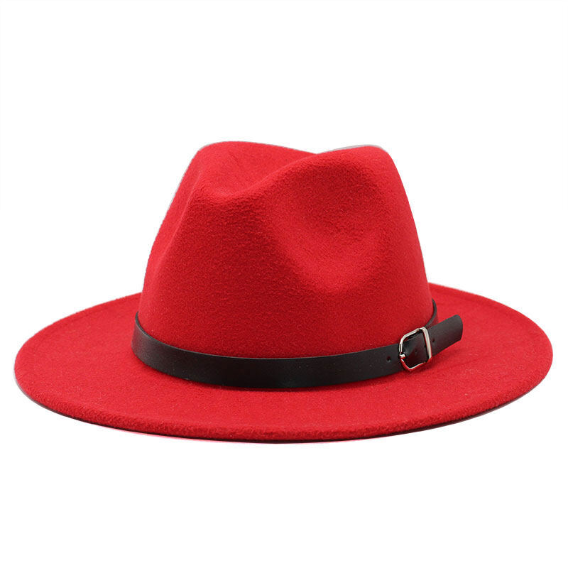 Rong yu mũ nỉ lớn cổ điển mũ jazz fedora trilby cho nam nữ thu đông có thể điều chỉnh rộng vành