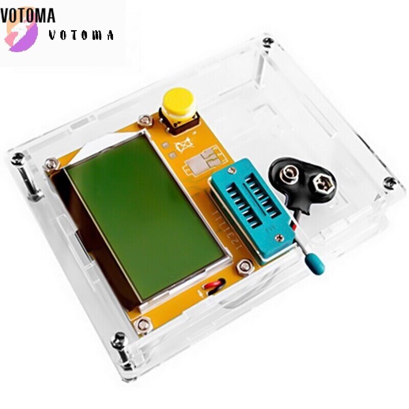 Hhrm5326 lcr-t4 mega328 máy kiểm tra bóng bán dẫn multimetr m328 esr meter máy đo esr điện dung điốt triode, mos pnp npn lcr, có vỏ hộp
