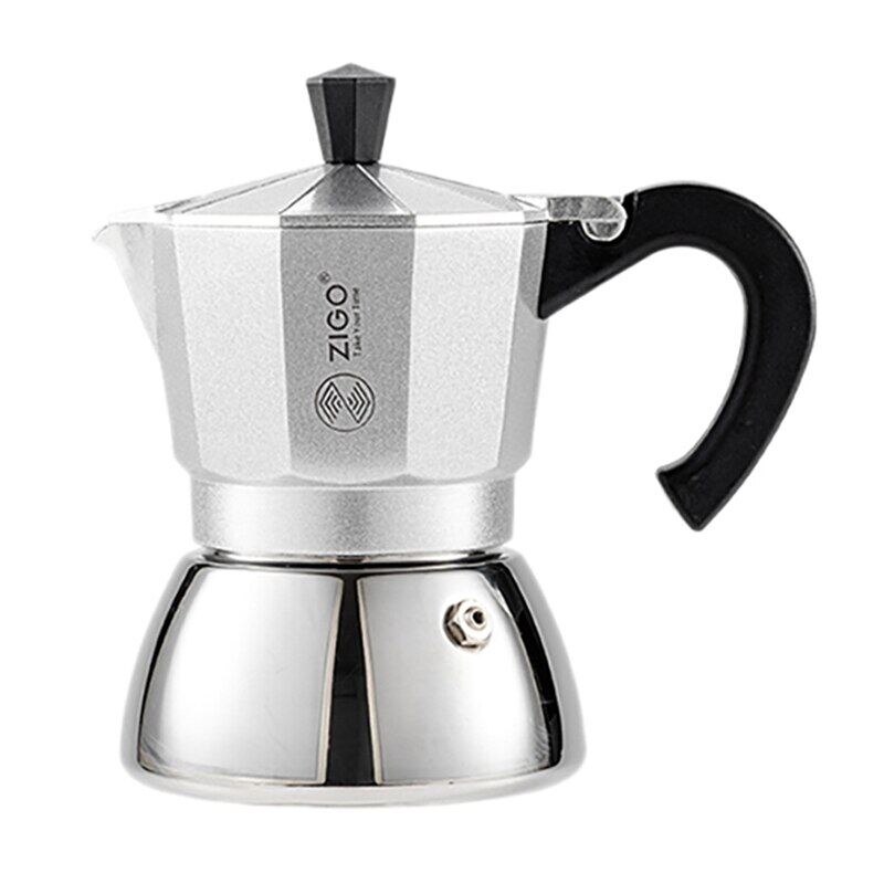 Zigo bình pha cà phê espresso chất lượng cao bình pha cà phê moka bằng thép không gỉ bình pha cà phê moka espresso dụng cụ pha cà phê cổ điển