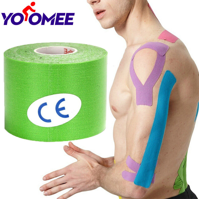 Yoomee 1 Chiếc Băng Dán Cơ Đàn Hồi Phục Hồi Thể Thao An Toàn Thể Thao Giảm Đau Cơ Miếng Đệm Đầu Gối Hỗ Trợ Phòng Tập Thể Dục Băng Thể Dục