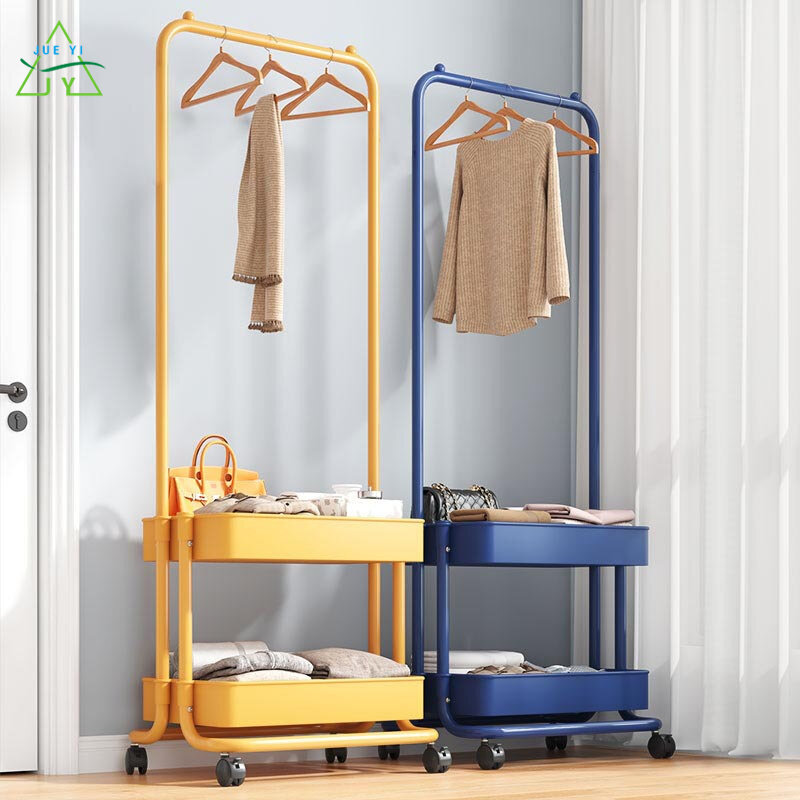 KS Clothing Rack with Wheels Garment Rolling Rack for Indoor Bedroom Multi