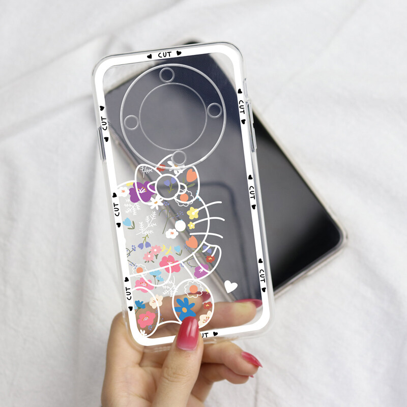Hello Kitty và gấu trong suốt Ốp điện thoại cho Honor x9a x8a X7A X9 5g X9