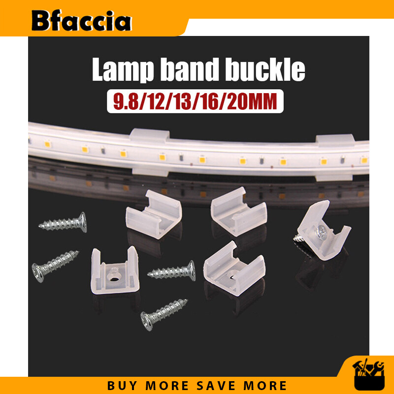 Bfaccia 10Pcs LED Neon Light Strip Fixing Clip for 5V 12V 24V Waterproof