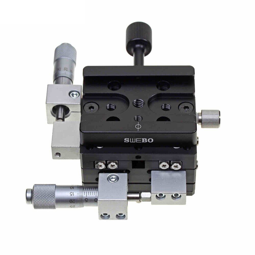 XY Axis Micrometer Fine-tuning Slide Accuracy 0.01MM Stroke13MM Macro Photography Stacking Pan-Tilt Close-up Shooting Displacement Platform ราคา 12,855 บาท*ส่งฟรี