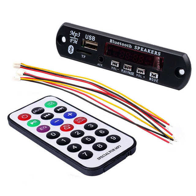 Bảng mạch giải mã bluetooth mp3 wma fm aux cho xe hơi ô tô 7-12v mô-đun âm thanh thẻ tf sd usb radio phụ kiện loa mp3 cho xe hơi