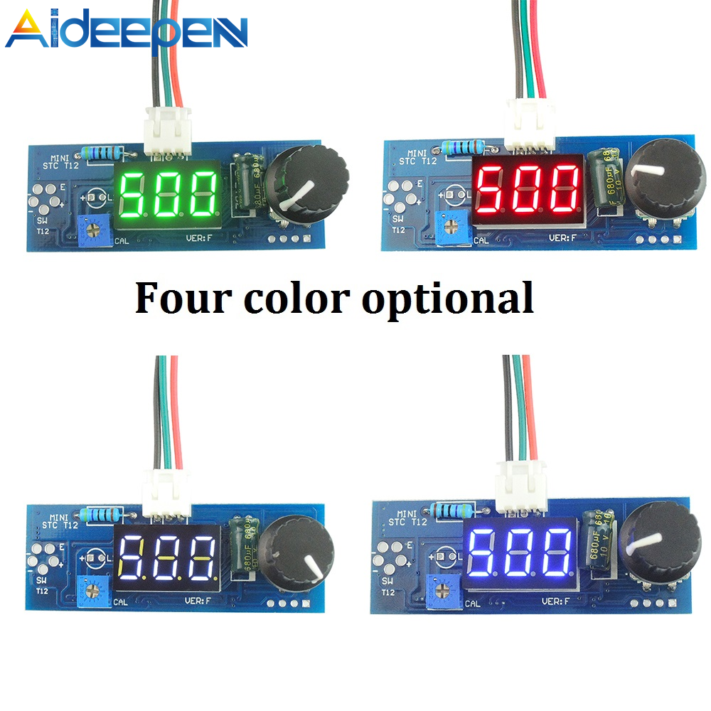 Bảng điều khiển nhiệt độ aideepen cho trạm hàn điện hakko t12 với nút công tắc rung led