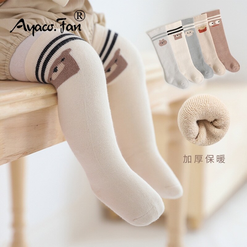 Toddler Long Socks Newborn Baby Prewalker Winter Terry Exquisite Cotton