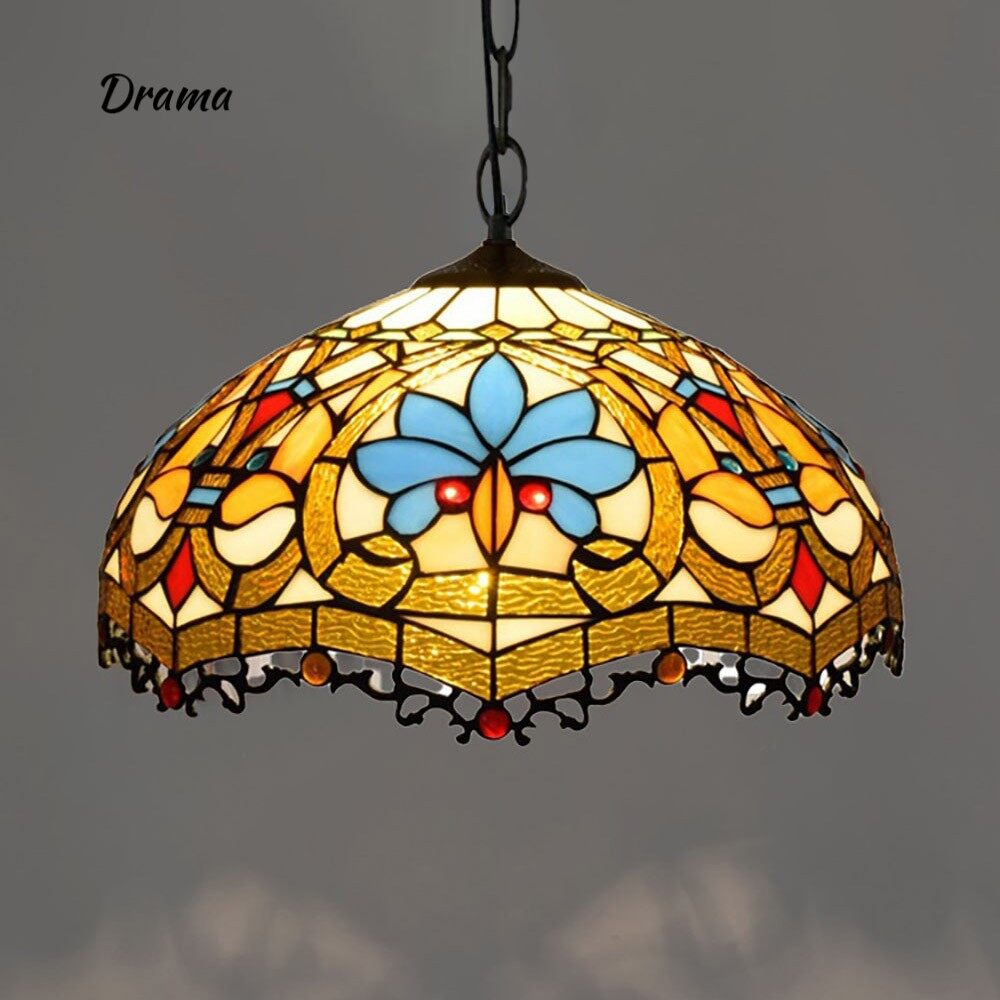 colored glass ceiling light