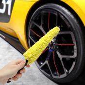 Auto Tire Rim Cleaner Wheel Brush with Plastic Handle