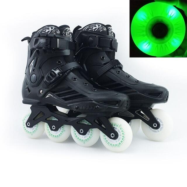 JKเดิมโรเซียS6สเก็ตอินไลน์Professional Slalomสเก็ตล้อฟรีผู้ใหญ่รองเท้าโรลเลอร์สเก็ตGood SEBA Patines P1