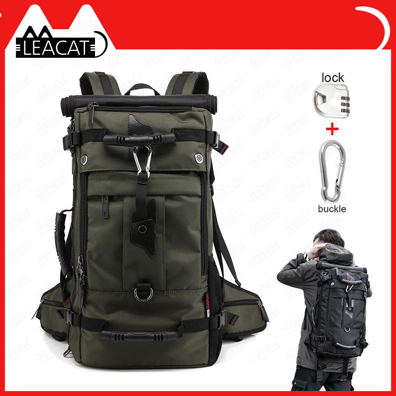 Leacat 50L Waterproof Travel Backpack Multifunction 17.3 Laptop Backpacks outdoor Luggage Bag For Me
