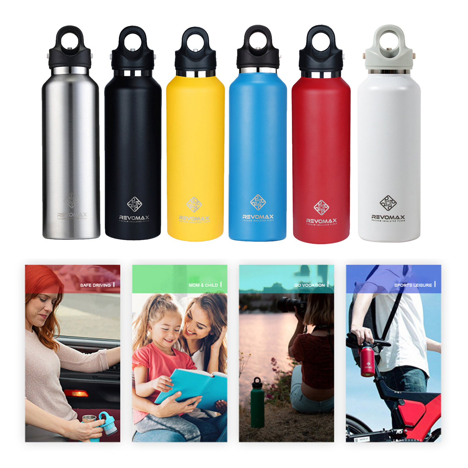 Guyouzi® 600ml REVOMAX Vacuum Flask Double Seal No Leaking Safety Lock  Insulated Sport Water Bottle for Climbing Lazada PH