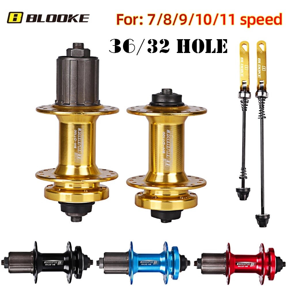 BLOOKE Phanh Đĩa 32/36 Lỗ Cho Trục Xe Đạp DT100 ỐNg Lót Xe Đạp Leo Núi Phía Trước Tốc Độ 7/8/9/10/11 Ống Bọc Tháo Nhanh