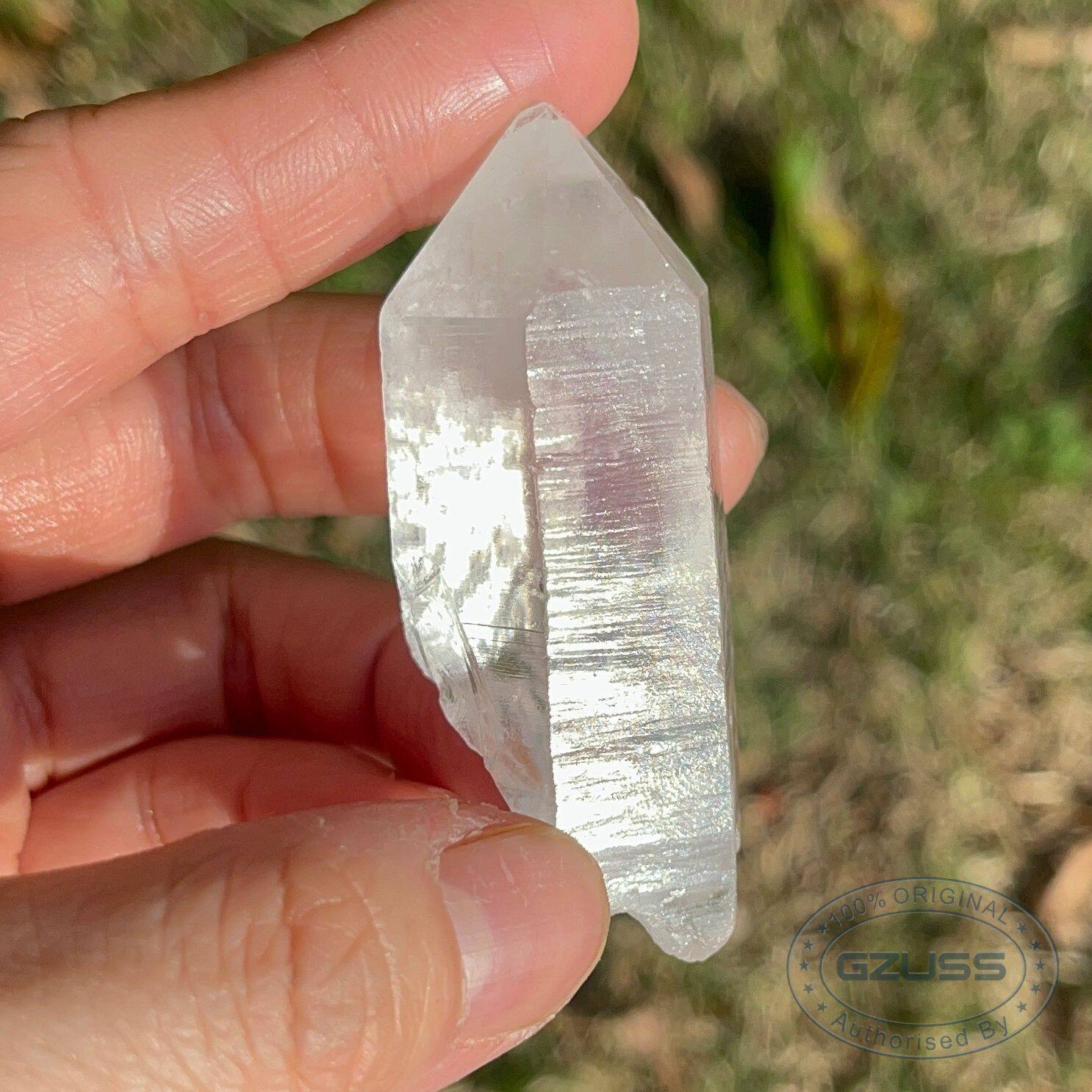 5-7cm điểm tinh thể thạch anh lemurian-Tinh thể lemurian-điểm lemurian-Thạch Anh lemurian-Tinh thể chữa bệnh & đá-Brazil