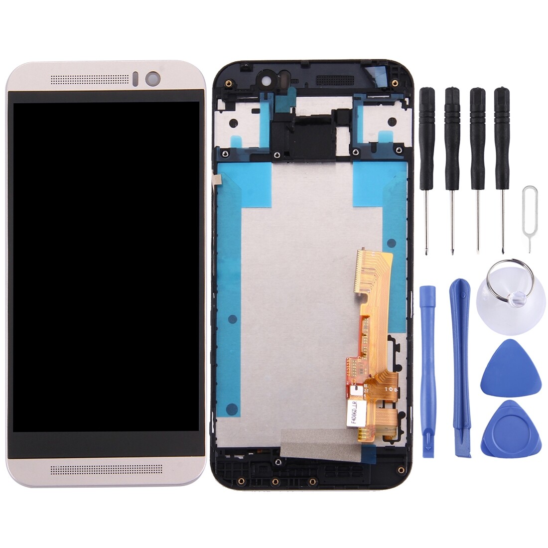 Màn hình lcd và bộ số hóa lắp ráp đầy đủ với khung cho htc one m9