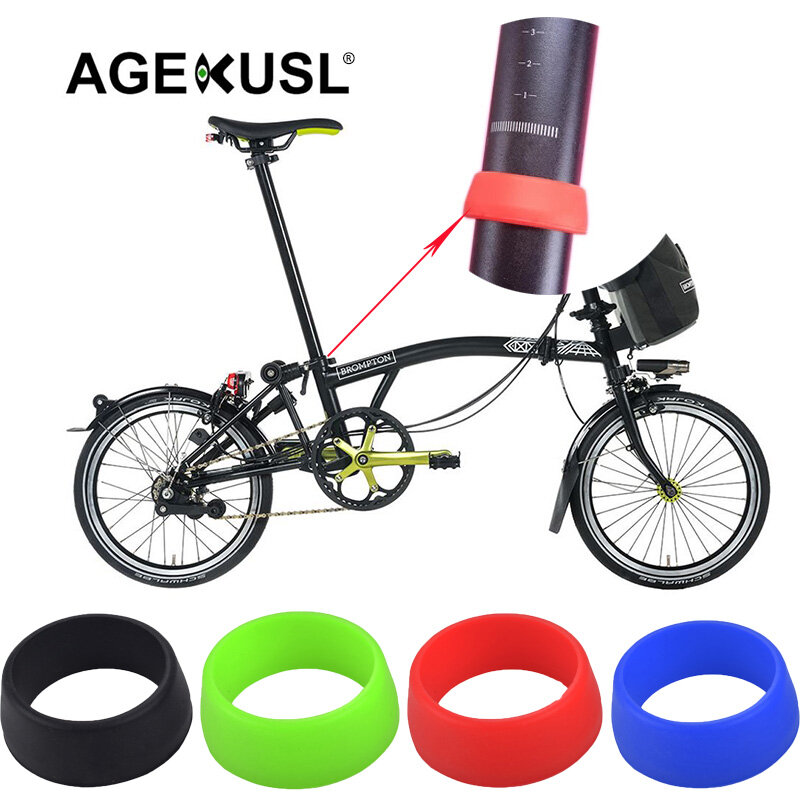 AGEKUSL Vòng Đệm Ghế Xe Đạp Bọc Chống Bụi Bằng Silicon Chống Nước Cho Brompton Pikes Fnhon Dahon Xe Đạp Gấp Được