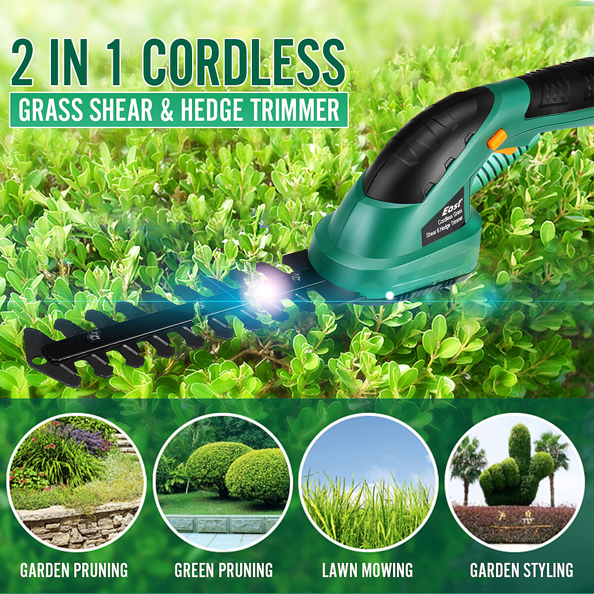 Generic 2 In 1 Rechargeable Cordless Grass Shear Lawn Mower Garden