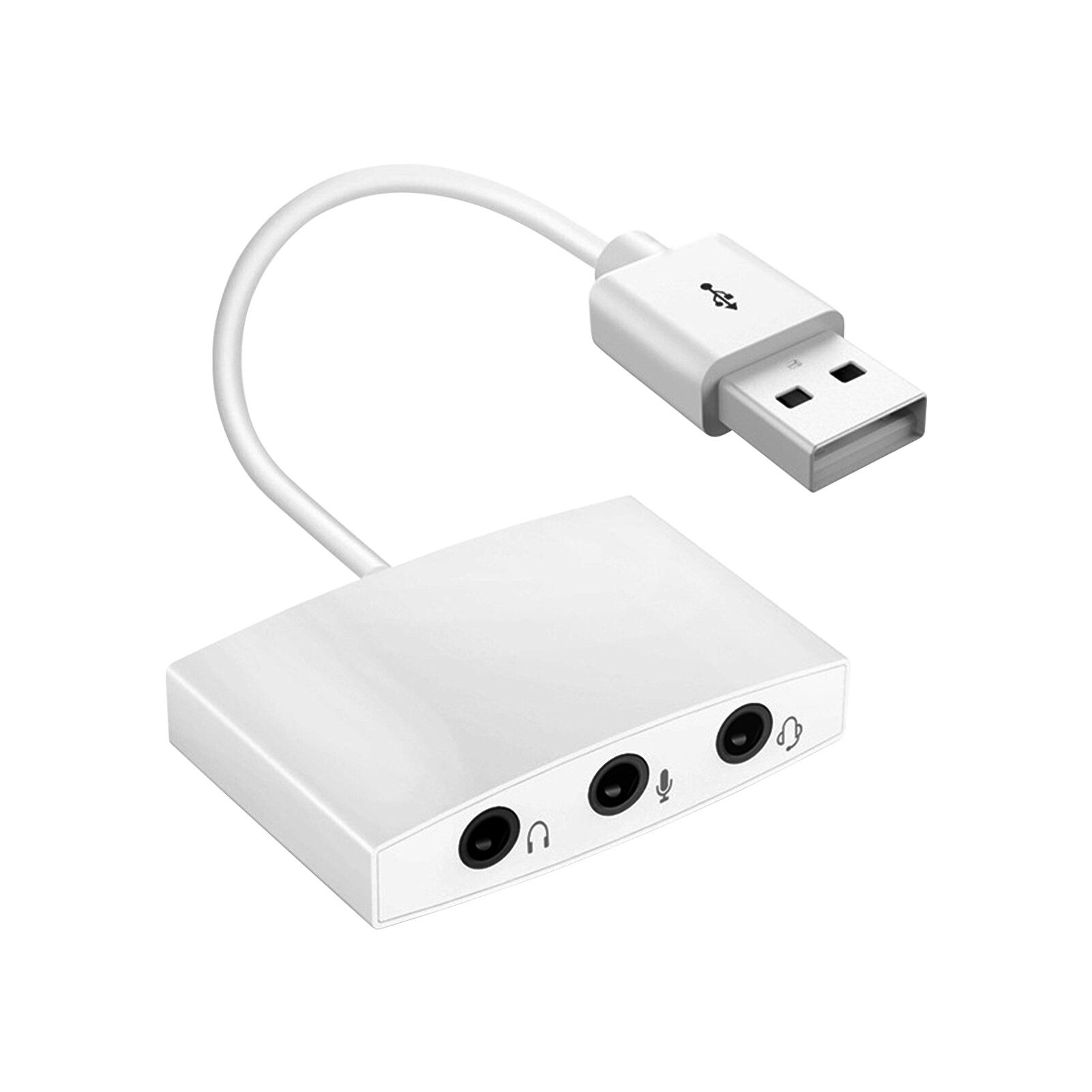 Card âm thanh Audio 3D âm thanh nổi Plug and Play 3 cổng bên ngoài 7.1 kênh Card âm thanh USB cho máy tính xách tay USB chuyển đổi âm thanh