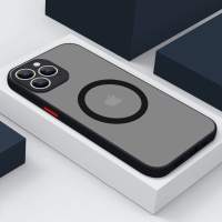 สำหรับ Apple iPhone 14 13 12 11 Pro Max X XR XS Max 8 7 Plus เคสพัดลมพกพาหรูหรา Magsafe ชัดด้านที่ครอบเครื่องชาร์จไร้สายแม่เหล็กกันกระแทก