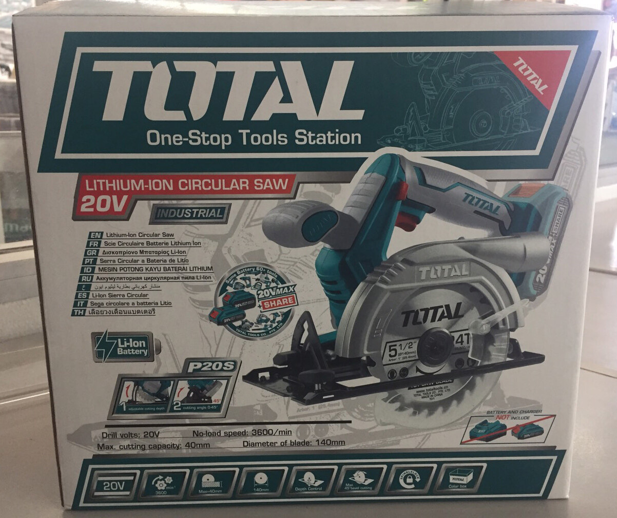 Máy cưa đĩa tròn dùng pinlithium 20v total tsli1401