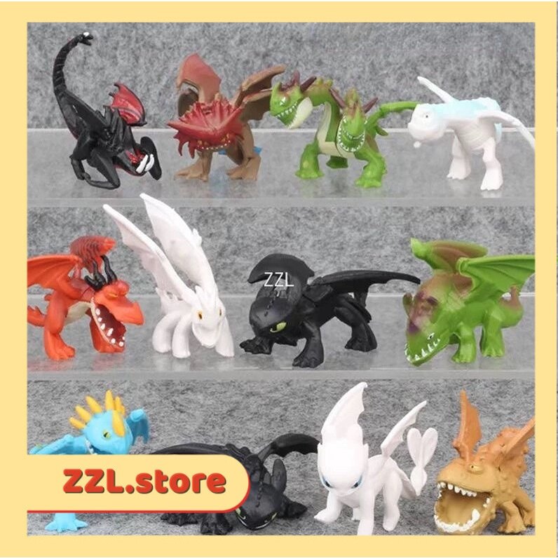How To Train Your Dragon Night Fury Light Fury Mini Action Figure Model