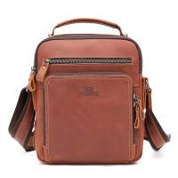 Royal Bagger Shoulder Crossbody Bags for Men Crazy Horse Leather Genuine Cowhide Retro Business Travel Messenger Bag 1384