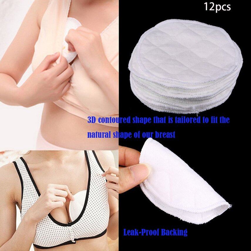 H-MENT 12pcs Women Leak-Proof Reusable Nursing Pad Nursing Breast Pads