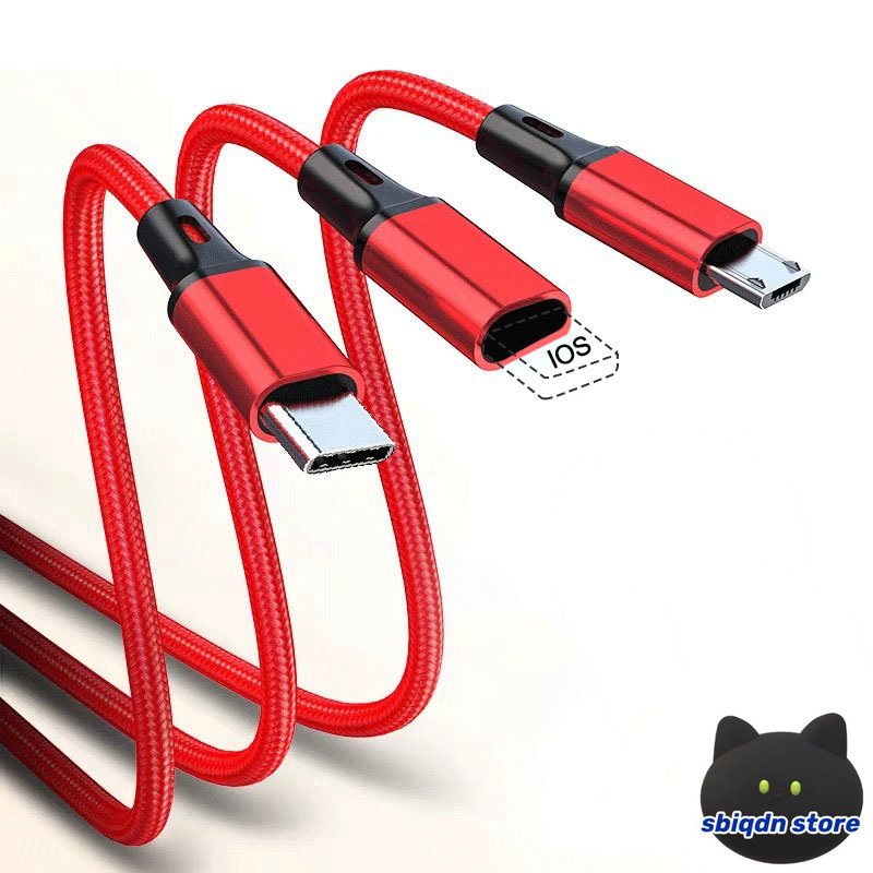 ⚡hàng chính hãng + miễn phí vận chuyển + cod⚡bộ sạc 3 trong 1 usb cáp sạc nhanh cho samsung xiaomi huawei điện thoại di động của apple loại usb c phụ kiện cáp sạc máy tính bảng
