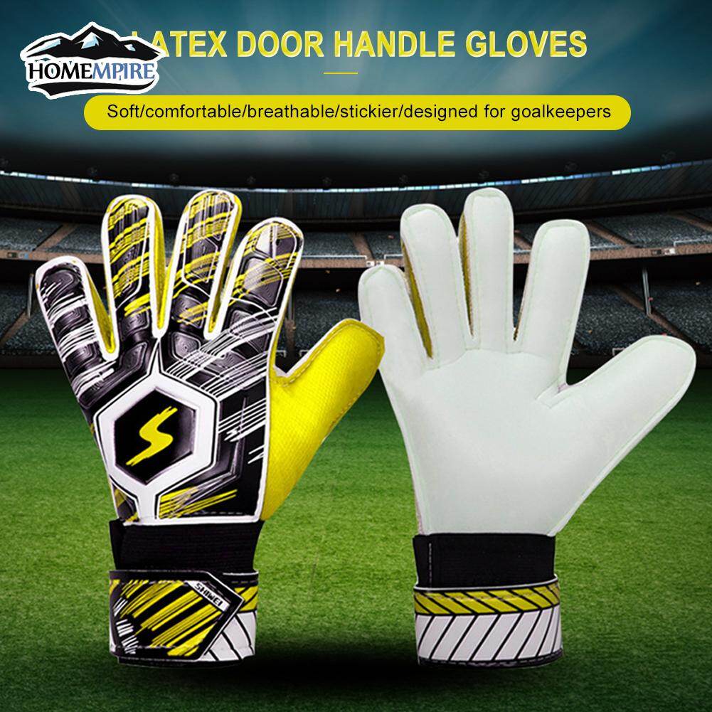 Homempire Soccer Goalkeeper Gloves Professional Football Goalkeeper Gloves Thickened Full Finger Hand Protection Breathable Soccer Goalie Gloves for Adults Children Teenager