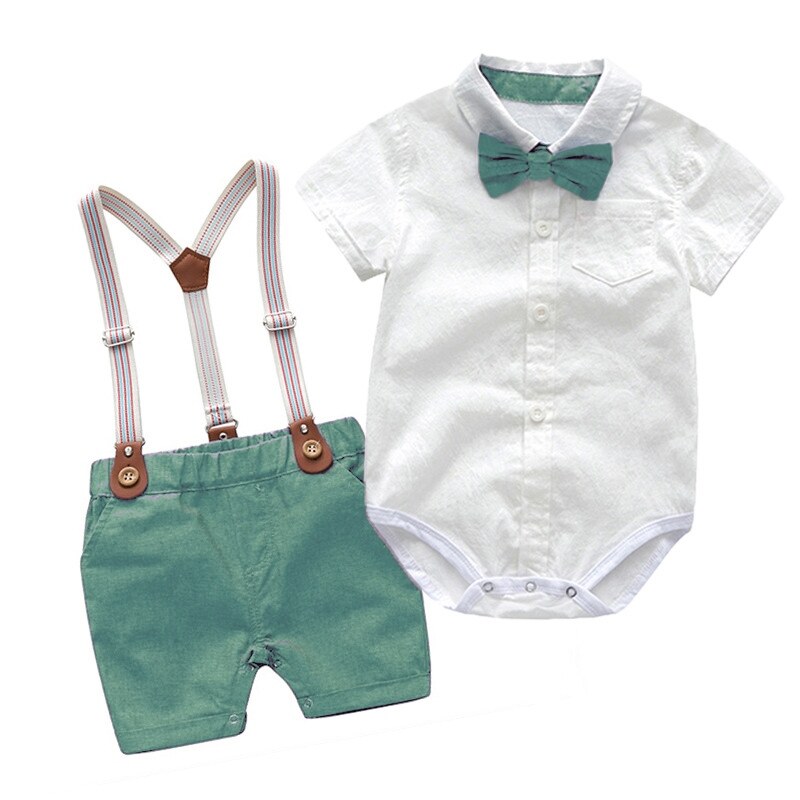 hot Baby boy clothes set Summer Gentleman Party Birthday Suit Infant Baby
