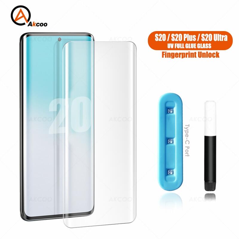 Miếng Dán Kính Cường Lực Full Màn Keo Nước UV Cho Samsung Galaxy S20 Ultra, Dán Màn Hình Samsung, Dán S20 Ultra Full Màn